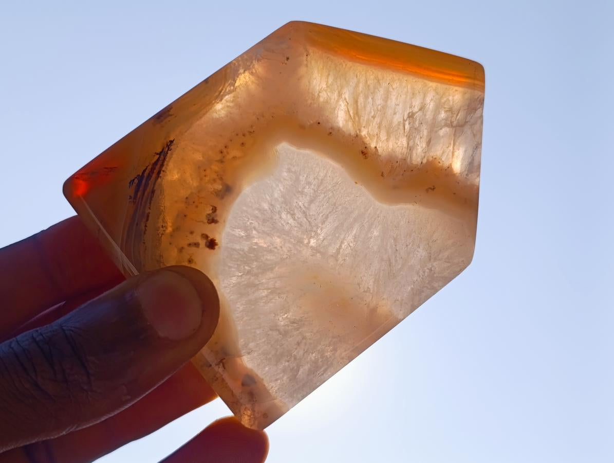Polished Banded Agate House Shaped Slices x 6 From Madagascar - Toprock Gemstones and Minerals 