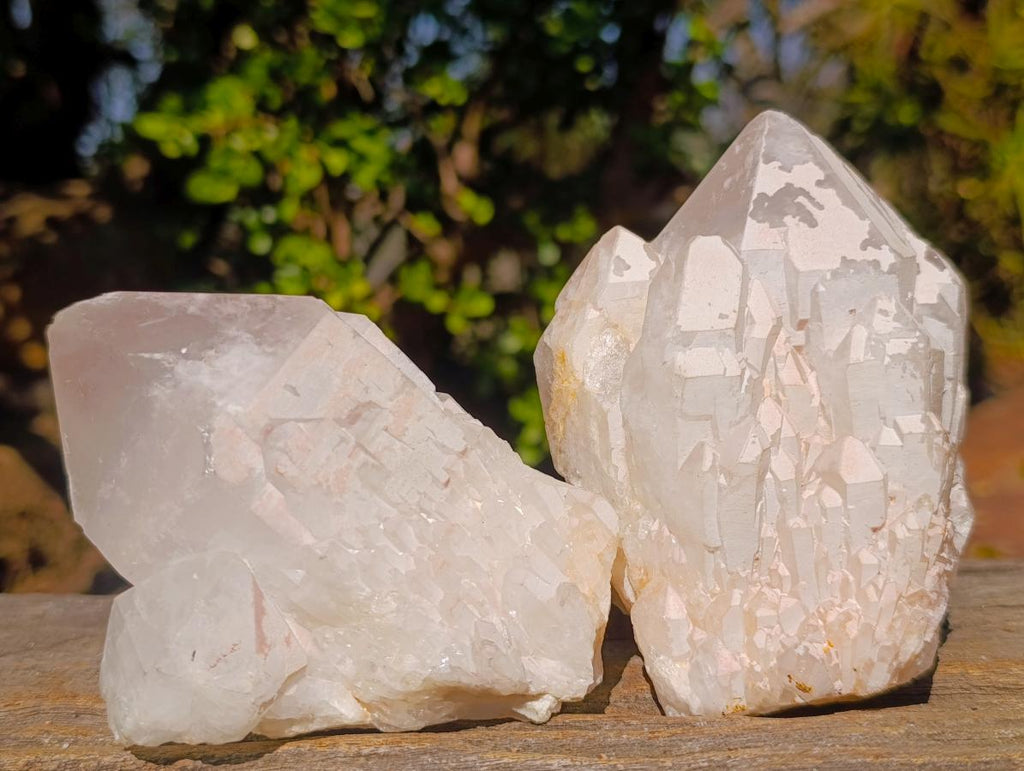 Polished and Natural Mixed Malagasy Quartz Double Terminated Crystals and Clusters x 6 From  Madagascar - Toprock Gemstones and Minerals 