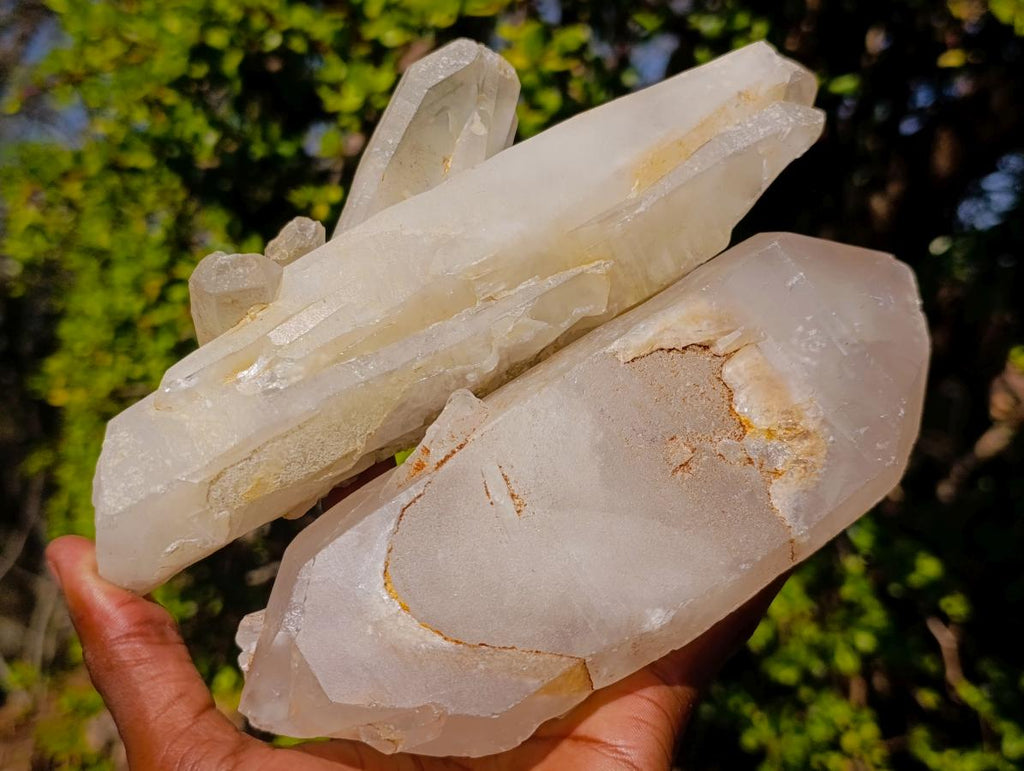 Polished and Natural Mixed Malagasy Quartz Double Terminated Crystals and Clusters x 6 From  Madagascar - Toprock Gemstones and Minerals 
