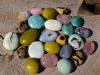 Polished Mixed Multi Mineral Galets x 25 From Southern Africa - Toprock Gemstones and Minerals 