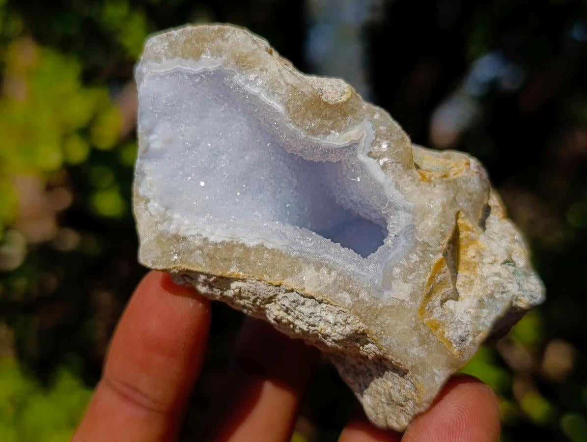 Natural Blue Lace Agate Geode Specimens x 24 From Nsanje, Malawi - Toprock Gemstones and Minerals 