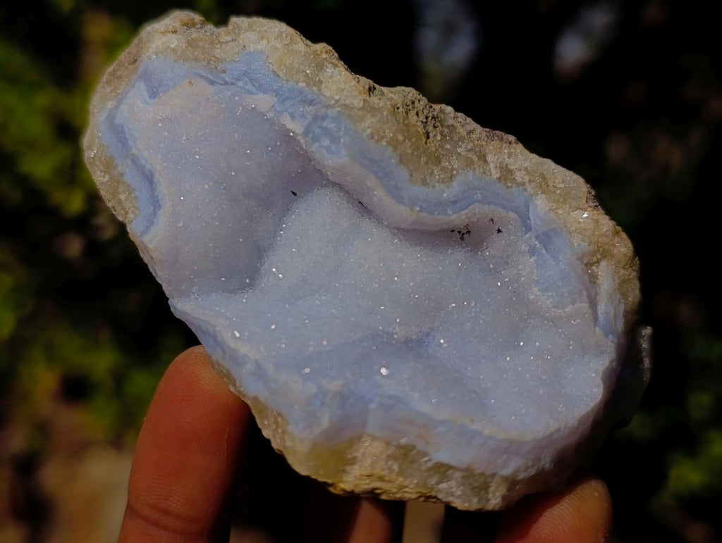 Natural Blue Lace Agate Geode Specimens x 24 From Nsanje, Malawi - Toprock Gemstones and Minerals 