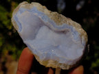 Natural Blue Lace Agate Geode Specimens x 24 From Nsanje, Malawi - Toprock Gemstones and Minerals 