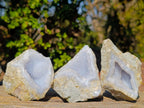 Natural Blue Lace Agate Geode Specimens x 24 From Nsanje, Malawi - Toprock Gemstones and Minerals 