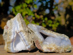 Natural Blue Lace Agate Geode Specimens x 24 From Nsanje, Malawi - Toprock Gemstones and Minerals 