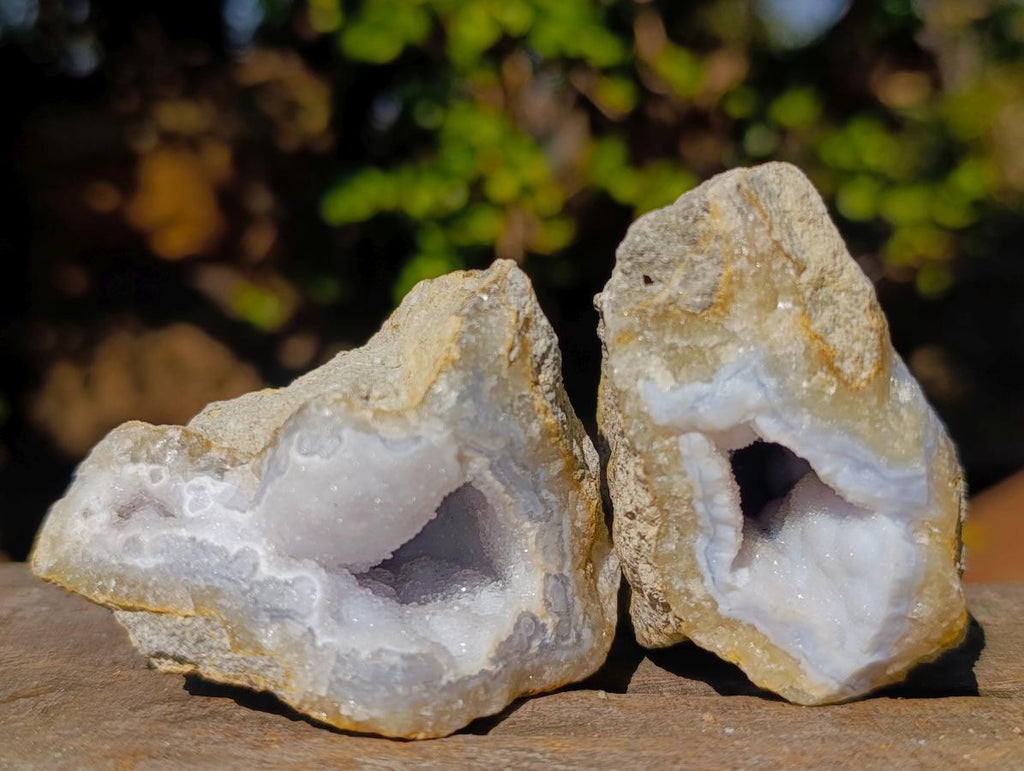 Natural Blue Lace Agate Geode Specimens x 24 From Nsanje, Malawi - Toprock Gemstones and Minerals 