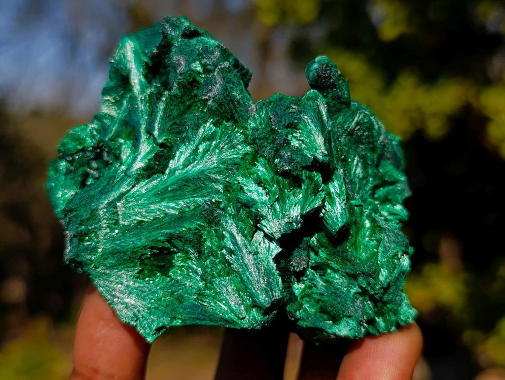 Natural Silky Malachite Specimens x 6 From Kasompe, Congo - Toprock Gemstones and Minerals 