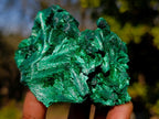 Natural Silky Malachite Specimens x 6 From Kasompe, Congo - Toprock Gemstones and Minerals 