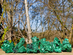 Natural Silky Malachite Specimens x 6 From Kasompe, Congo - Toprock Gemstones and Minerals 