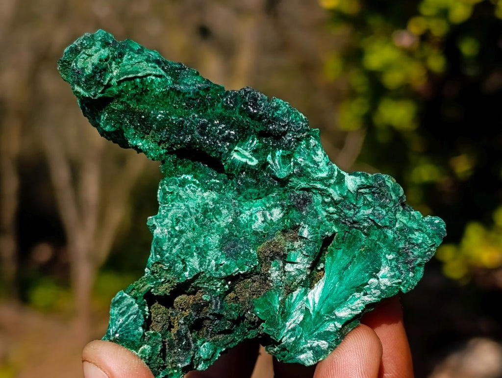 Natural Silky Malachite Specimens x 6 From Kasompe, Congo - Toprock Gemstones and Minerals 