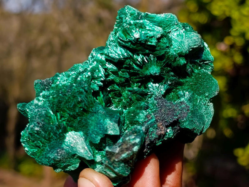 Natural Silky Malachite Specimens x 6 From Kasompe, Congo - Toprock Gemstones and Minerals 