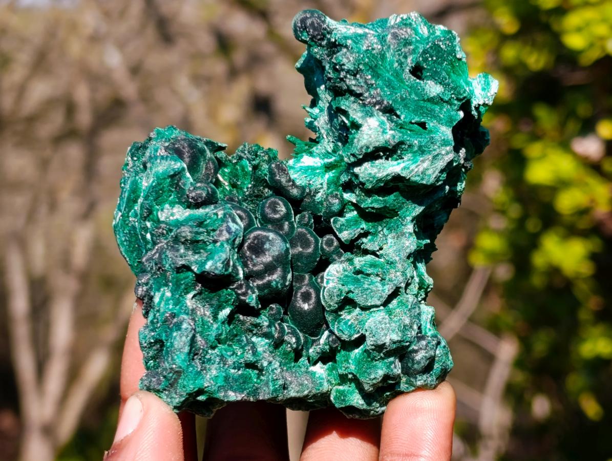 Natural Silky Malachite Specimens x 6 From Kasompe, Congo - Toprock Gemstones and Minerals 