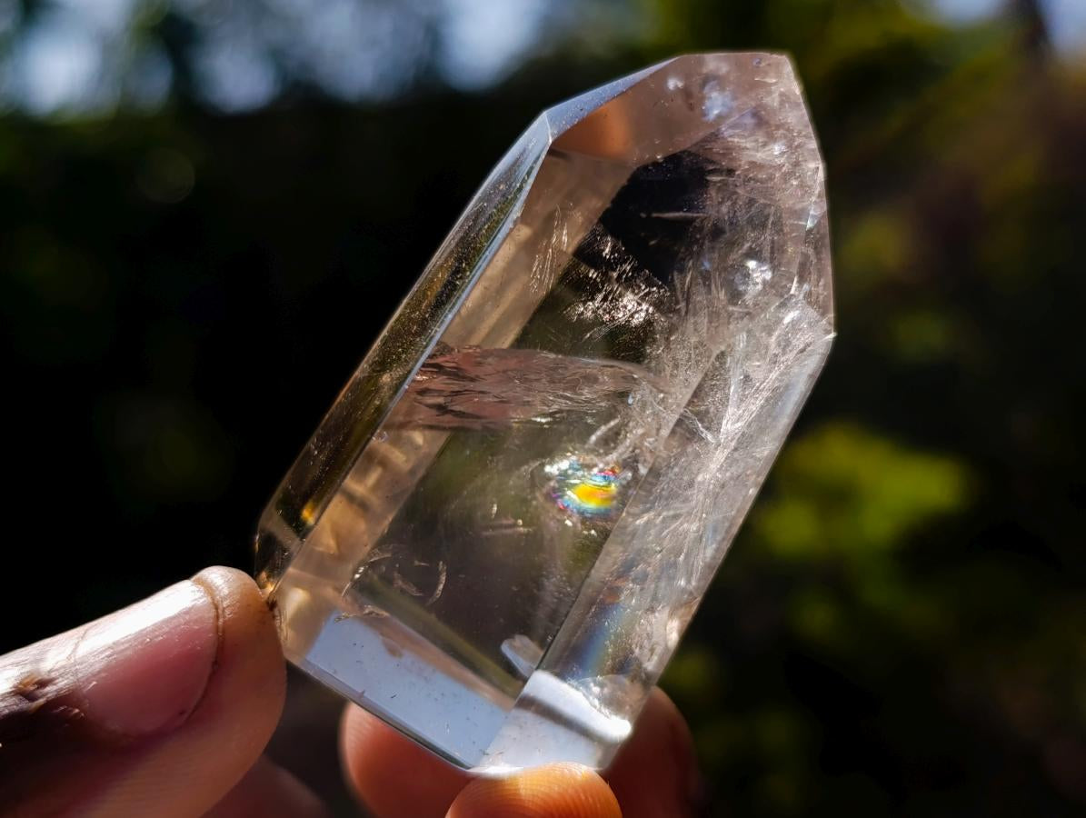 Polished Clear and Smokey Quartz Crystals x 12 From Madagascar - Toprock Gemstones and Minerals 