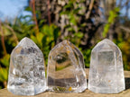 Polished Clear and Smokey Quartz Crystals x 12 From Madagascar - Toprock Gemstones and Minerals 