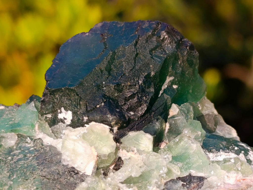 Natural Dark Green and Purple Cubic Fluorite Specimens x 2 From Okorusu Mine, Namibia - Toprock Gemstones and Minerals 