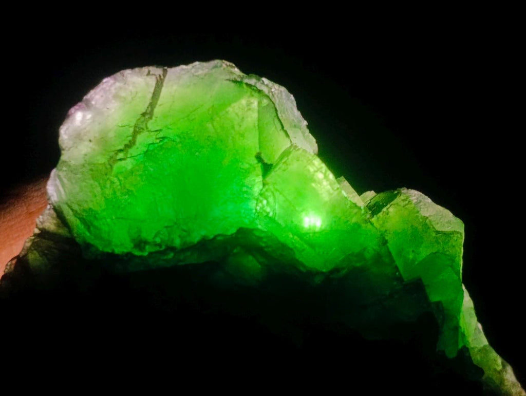 Natural Dark Green and Purple Cubic Fluorite Specimens x 2 From Okorusu Mine, Namibia - Toprock Gemstones and Minerals 