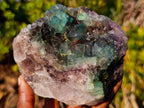Natural Dark Green and Purple Cubic Fluorite Specimens x 2 From Okorusu Mine, Namibia - Toprock Gemstones and Minerals 