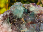 Natural Dark Green and Purple Cubic Fluorite Specimens x 2 From Okorusu Mine, Namibia - Toprock Gemstones and Minerals 
