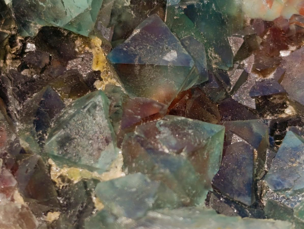 Natural Dark Green and Purple Cubic Fluorite Specimens x 2 From Okorusu Mine, Namibia - Toprock Gemstones and Minerals 