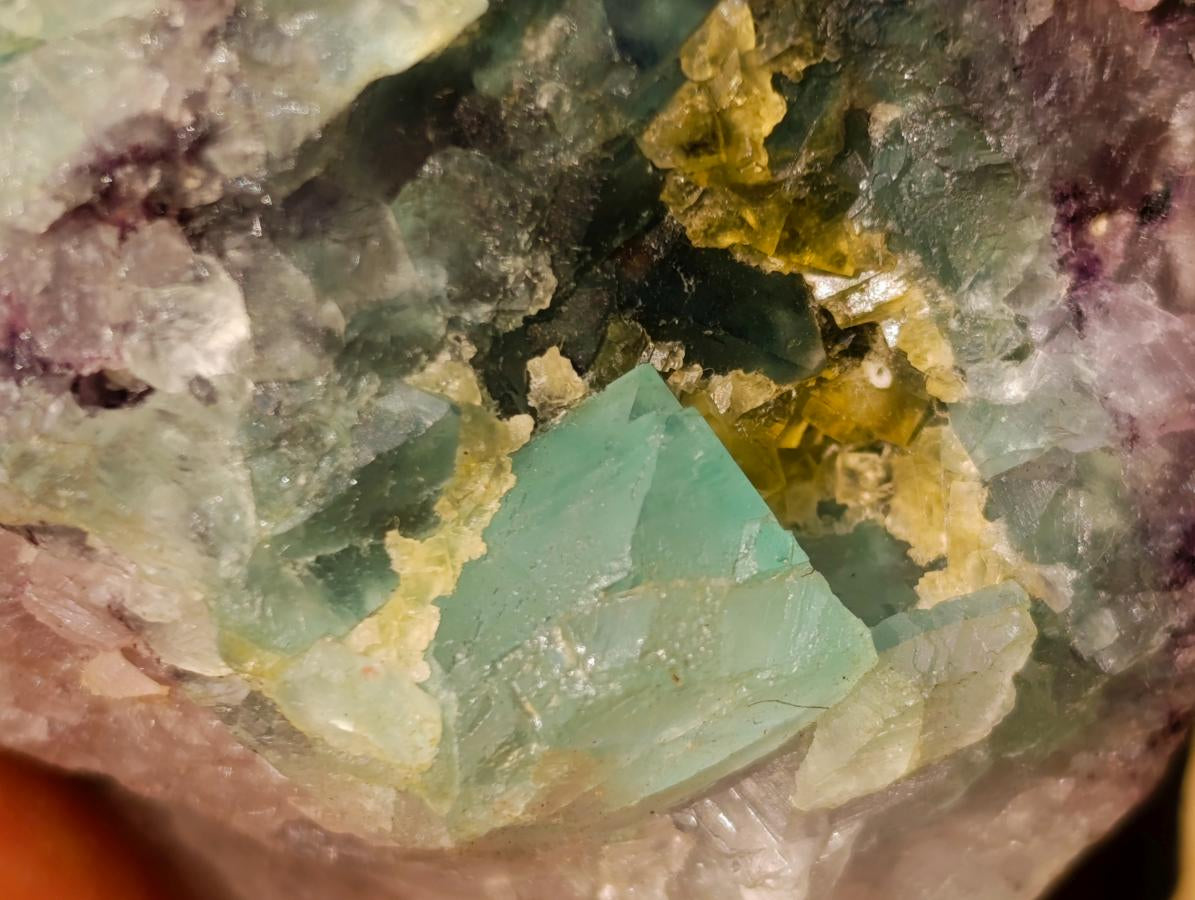 Natural Dark Green and Purple Cubic Fluorite Specimens x 2 From Okorusu Mine, Namibia - Toprock Gemstones and Minerals 