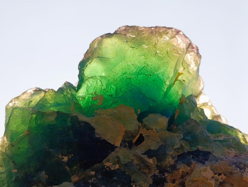 Natural Dark Green and Purple Cubic Fluorite Specimens x 2 From Okorusu Mine, Namibia - Toprock Gemstones and Minerals 