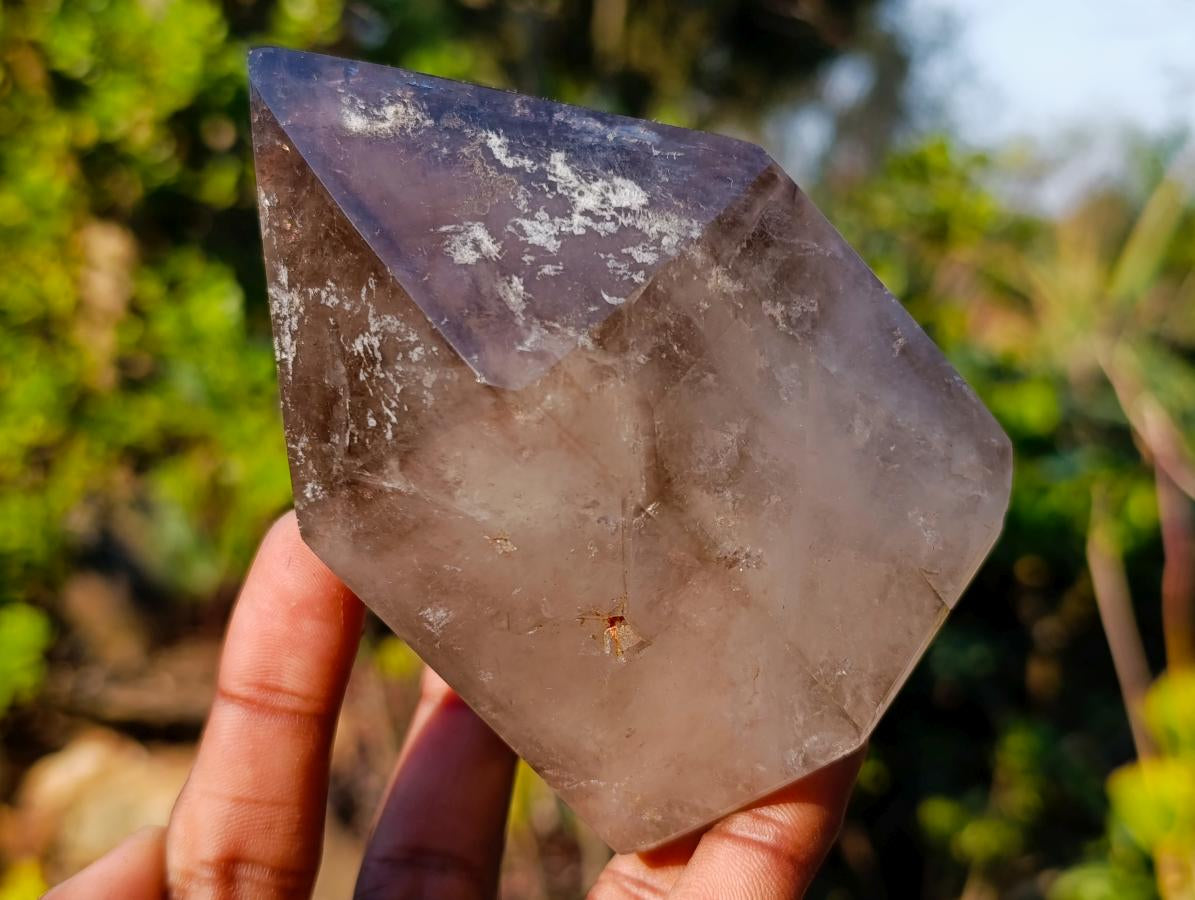 Polished Dark Smokey Quartz Crystals x 2 From Madagascar - Toprock Gemstones and Minerals 