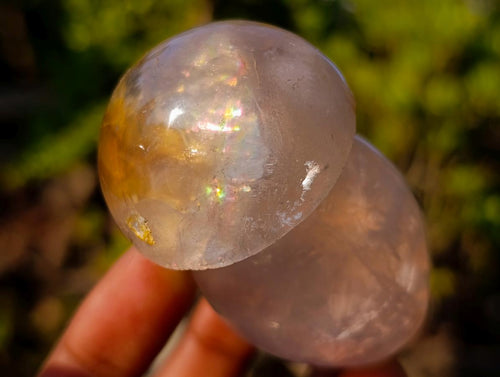 Polished Gemmy Rose Quartz Mushrooms x 6 From Madagascar - Toprock Gemstones and Minerals 