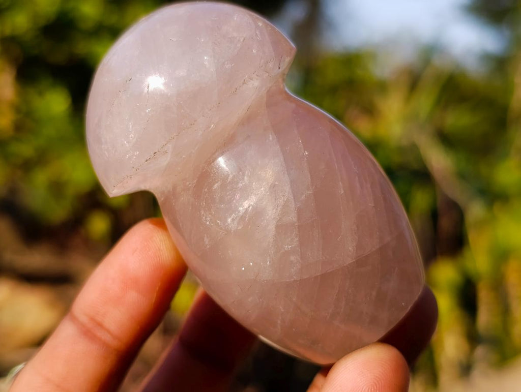 Polished Gemmy Rose Quartz Mushrooms x 6 From Madagascar - Toprock Gemstones and Minerals 