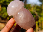 Polished Gemmy Rose Quartz Mushrooms x 6 From Madagascar - Toprock Gemstones and Minerals 