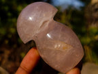 Polished Gemmy Rose Quartz Mushrooms x 6 From Madagascar - Toprock Gemstones and Minerals 