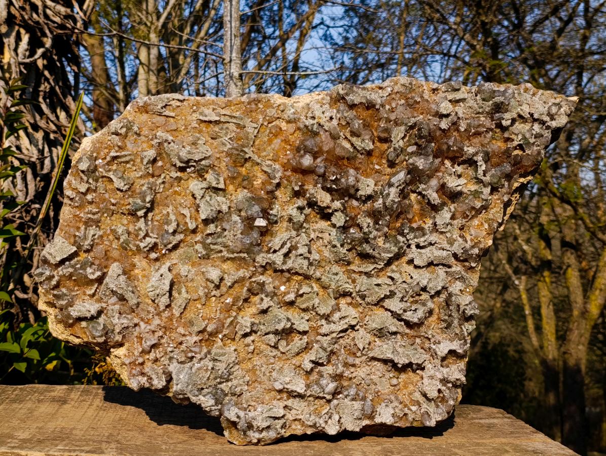 Natural XL Chlorite Quartz Flat Crystalline Plate Specimen with Hematoid x 1 From Orange River, South Africa - Toprock Gemstones and Minerals 