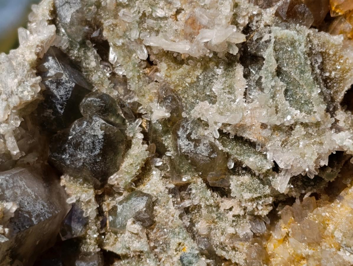 Natural XL Chlorite Quartz Flat Crystalline Plate Specimen with Hematoid x 1 From Orange River, South Africa - Toprock Gemstones and Minerals 