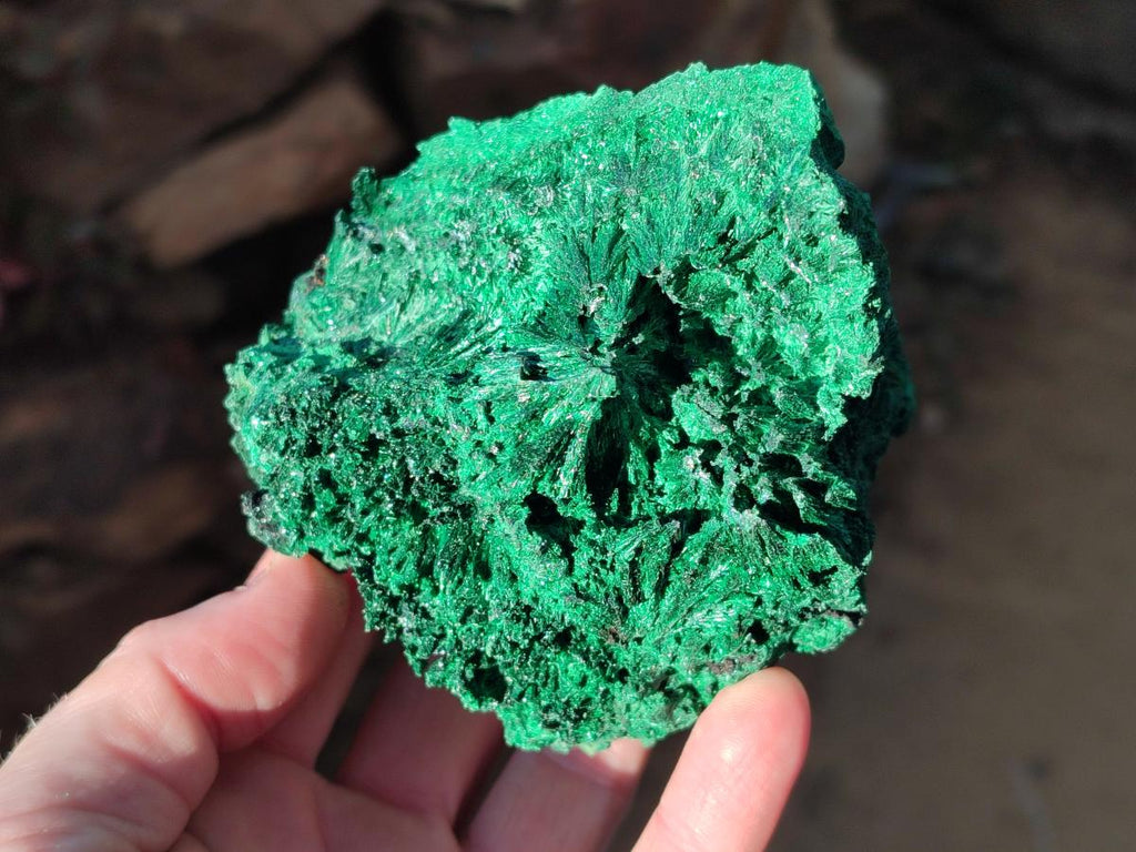 Natural Silky Malachite Specimens x 3 From Kasompe, Congo - Toprock Gemstones and Minerals 