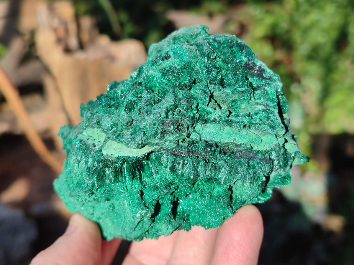 Natural Silky Malachite Specimens x 3 From Kasompe, Congo - Toprock Gemstones and Minerals 