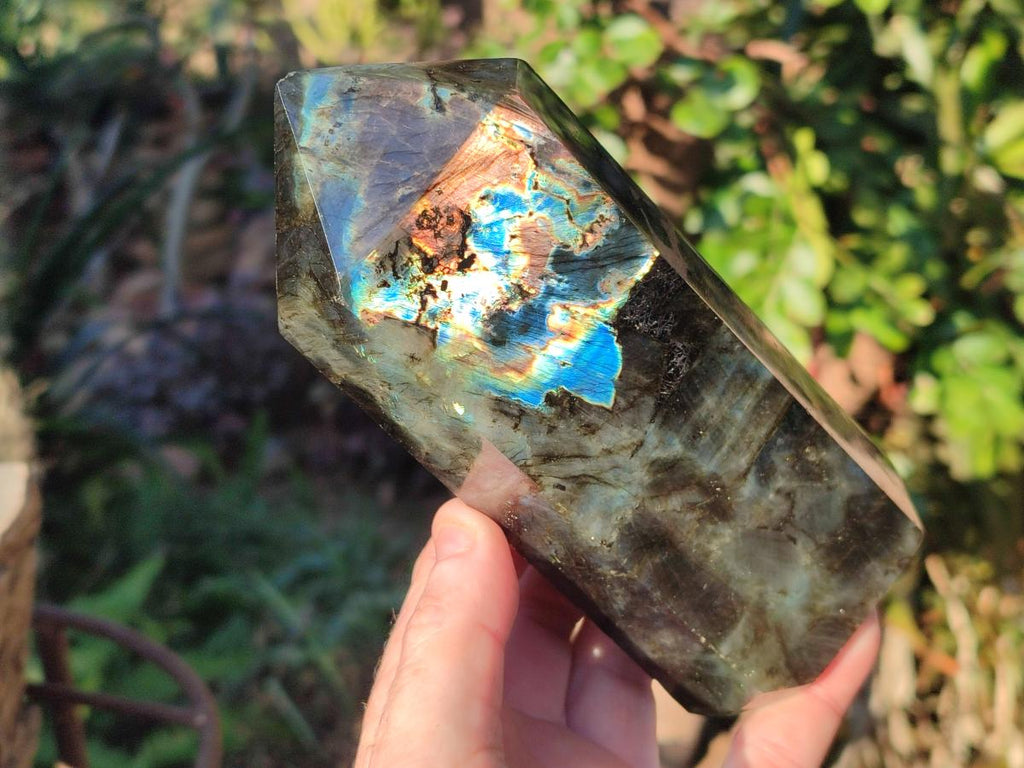 Polished Labradorite Standing Display Crystals x 2 From Madagascar - Toprock Gemstones and Minerals 