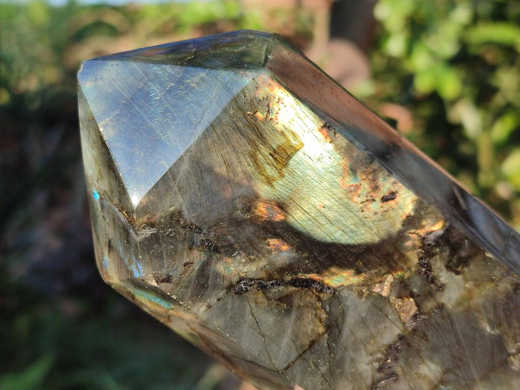 Polished Labradorite Standing Display Crystals x 2 From Madagascar - Toprock Gemstones and Minerals 