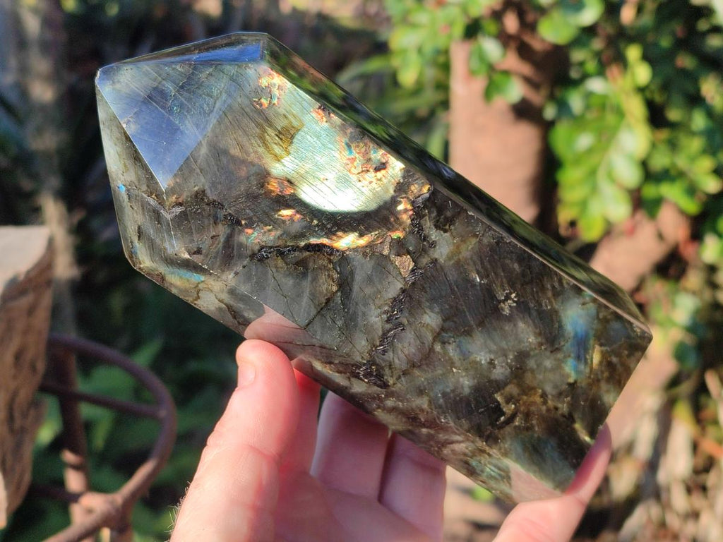 Polished Labradorite Standing Display Crystals x 2 From Madagascar - Toprock Gemstones and Minerals 