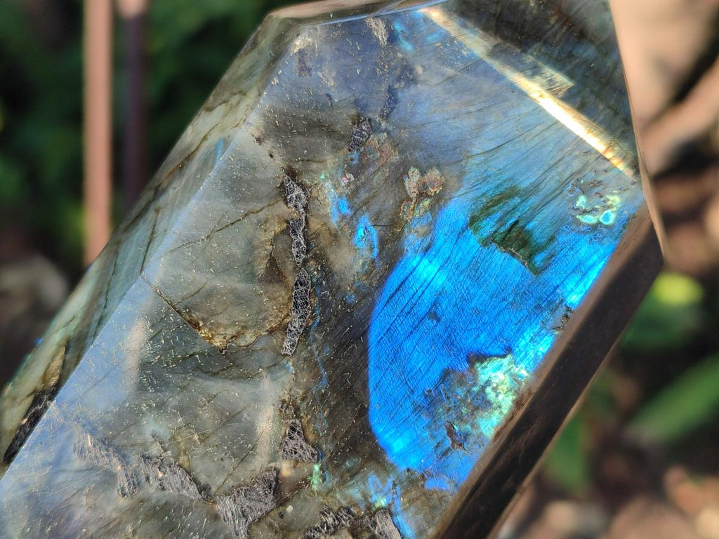 Polished Labradorite Standing Display Crystals x 2 From Madagascar - Toprock Gemstones and Minerals 