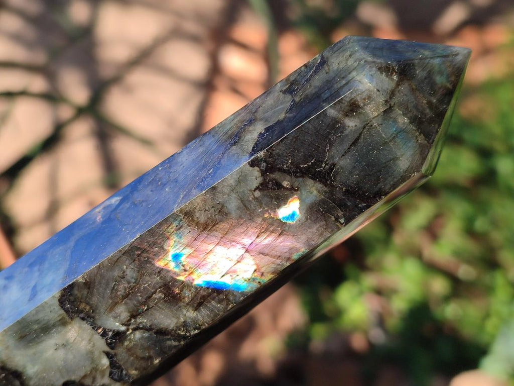 Polished Labradorite Standing Display Crystals x 2 From Madagascar - Toprock Gemstones and Minerals 