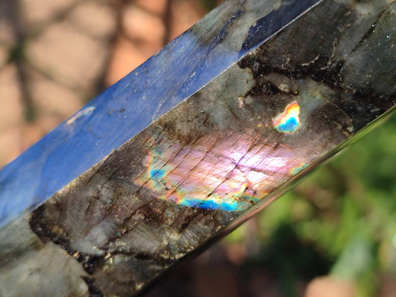 Polished Labradorite Standing Display Crystals x 2 From Madagascar - Toprock Gemstones and Minerals 