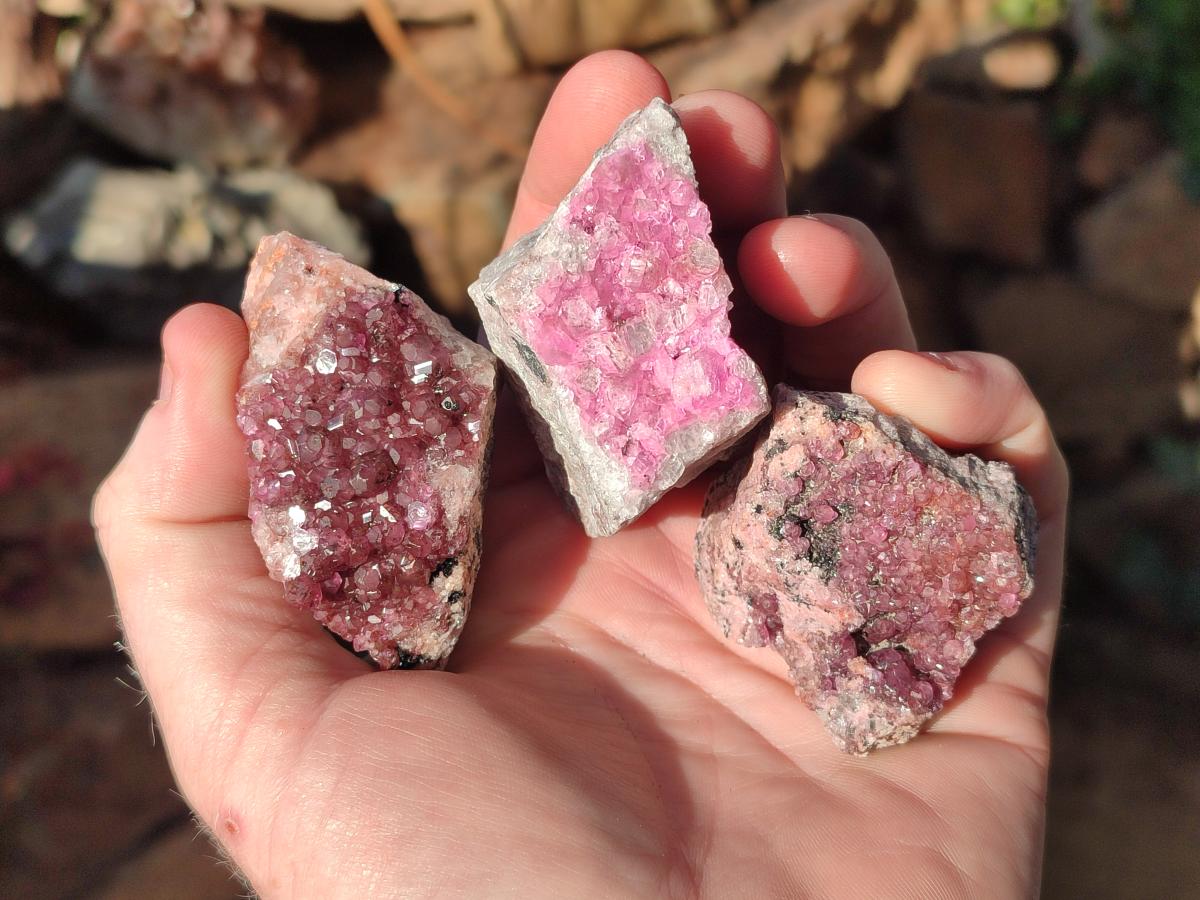 Natural Spherocobaltite Specimens with  Heterogenite x 12 From Musonoi Mine, Congo - Toprock Gemstones and Minerals 