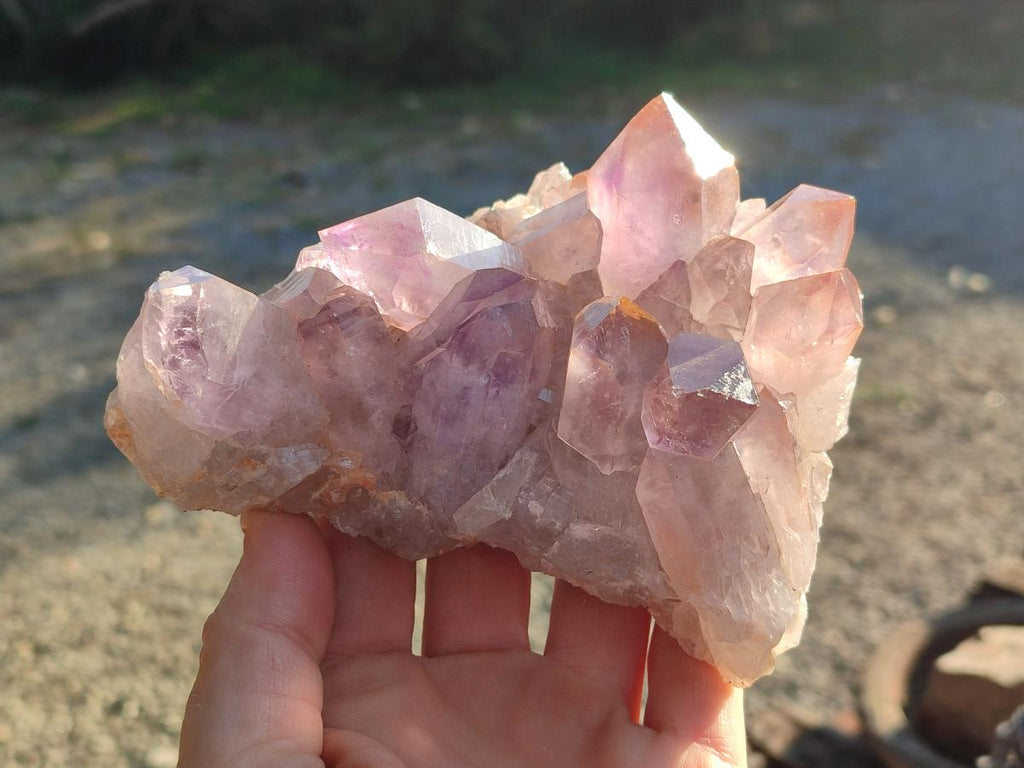 Natural Jacaranda Amethyst Crystal Clusters x 2 From Mumbwa, Zambia - Toprock Gemstones and Minerals 