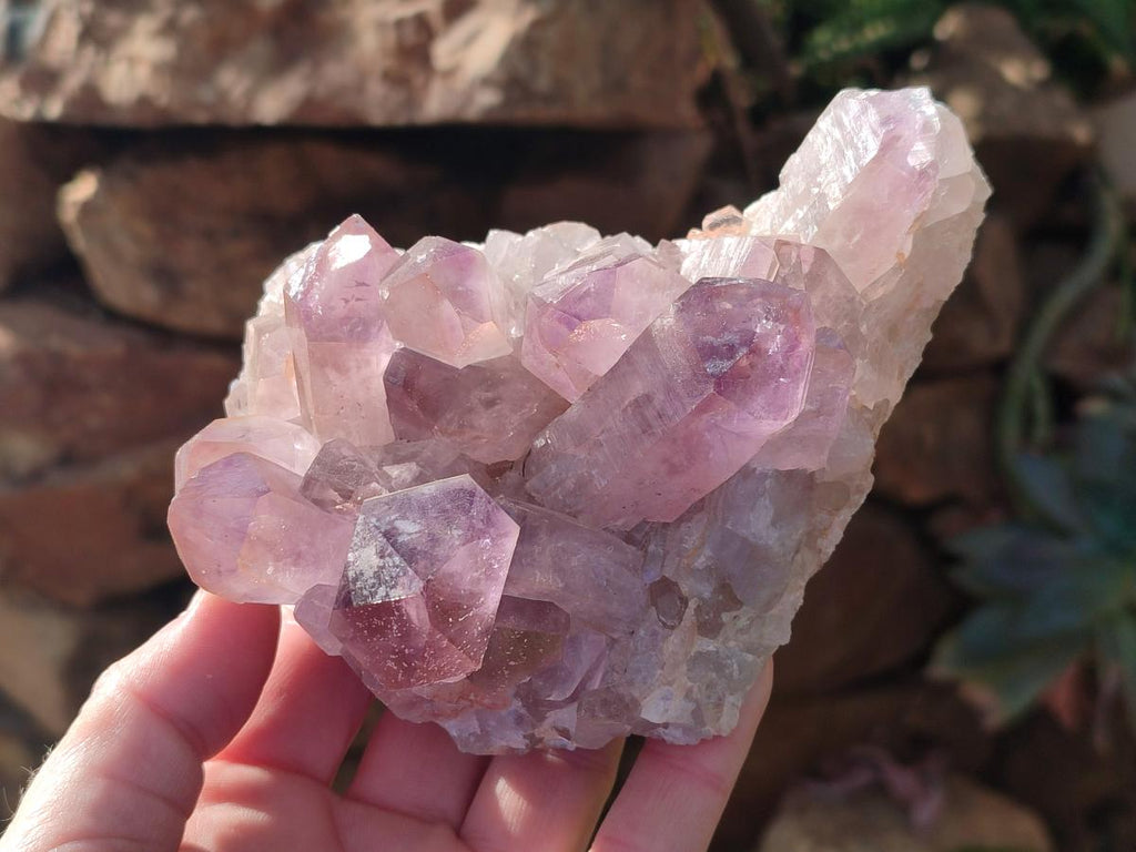 Natural Jacaranda Amethyst Crystal Clusters x 2 From Mumbwa, Zambia - Toprock Gemstones and Minerals 