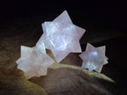 Hand Made Gemmy Rose Quartz Merkabahs x 3 From Madagascar - Toprock Gemstones and Minerals 