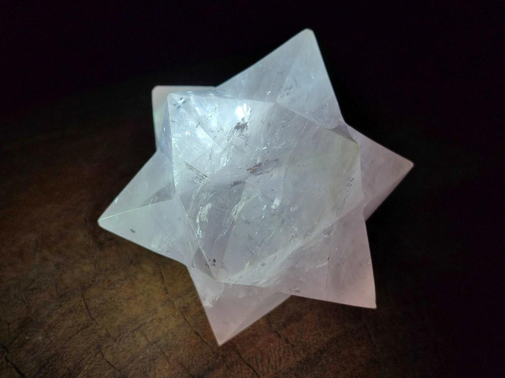 Hand Made Gemmy Rose Quartz Merkabahs x 3 From Madagascar - Toprock Gemstones and Minerals 