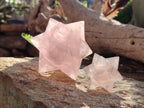 Hand Made Gemmy Rose Quartz Merkabahs x 3 From Madagascar - Toprock Gemstones and Minerals 