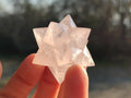 Hand Made Gemmy Rose Quartz Merkabahs x 3 From Madagascar - Toprock Gemstones and Minerals 