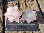 Hand Made Gemmy Rose Quartz Merkabahs x 3 From Madagascar - Toprock Gemstones and Minerals 