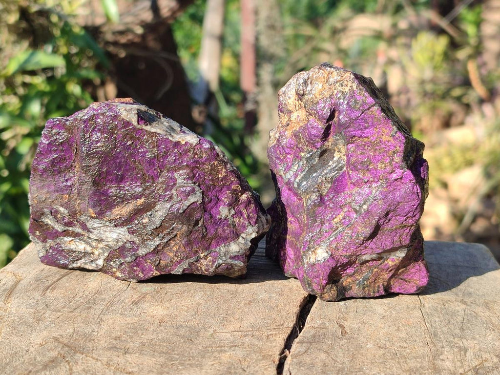 Natural Metallic Cobbed Purpurite Specimens x 6 From Erongo, Namibia - Toprock Gemstones and Minerals 