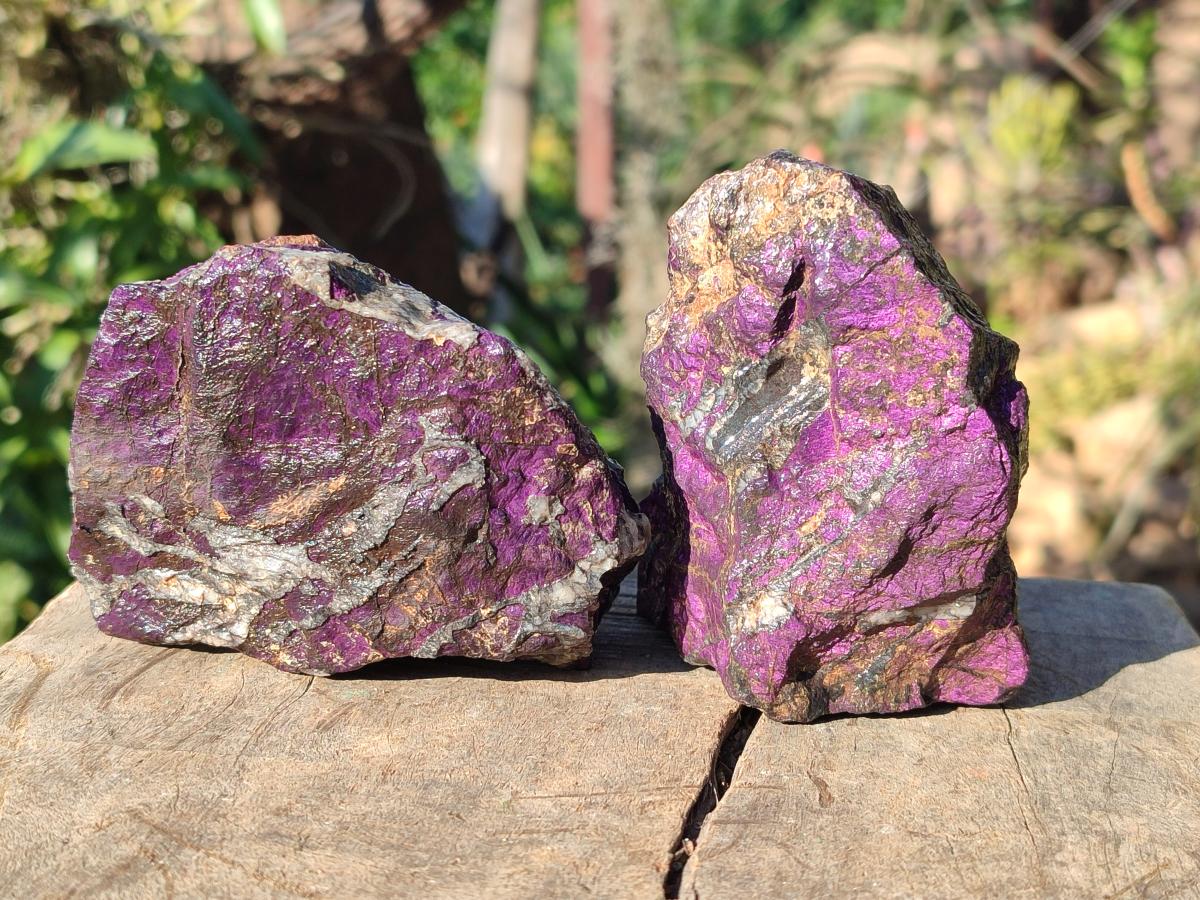 Natural Metallic Cobbed Purpurite Specimens x 6 From Erongo, Namibia - Toprock Gemstones and Minerals 